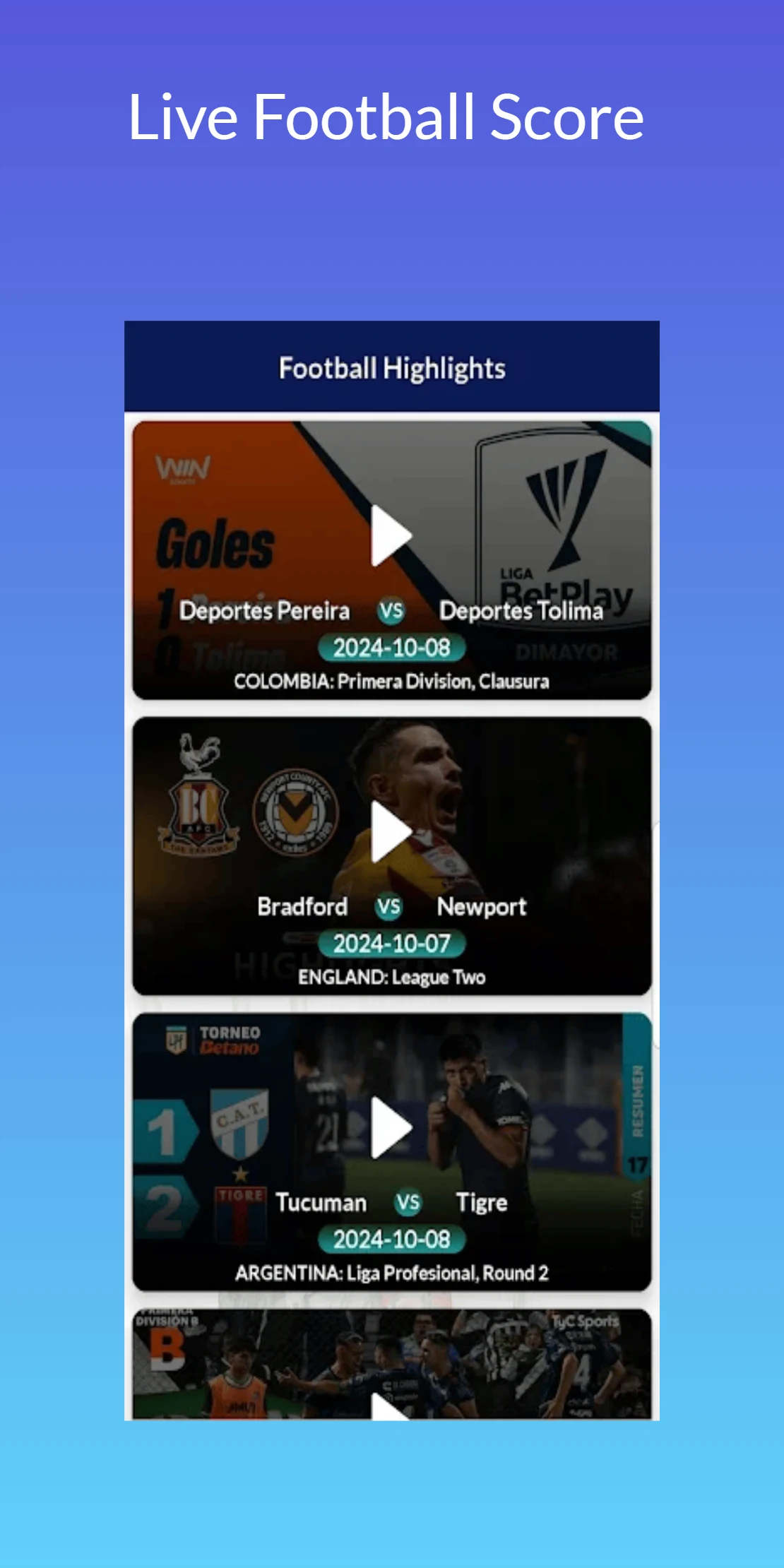 Live Football TV HD Streaming screenshot